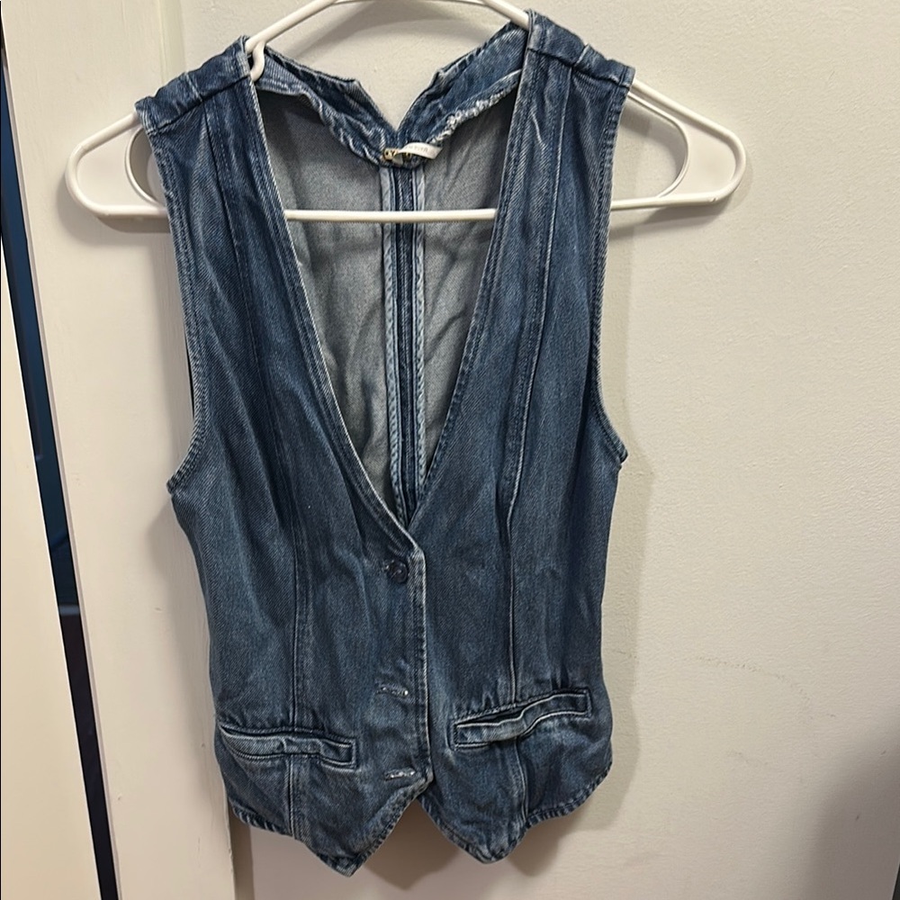 Denim Sleeveless Vest